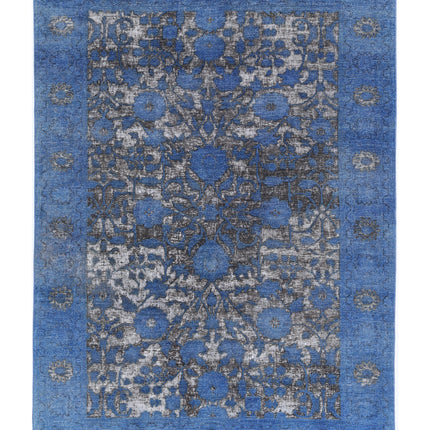 Onyx 6' 2" X 8' 6" Hand Knotted Wool Rug 6' 2" X 8' 6" (188 X 259) / Blue / Wool