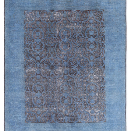 Onyx 7' 8" X 9' 7" Hand Knotted Wool Rug 7' 8" X 9' 7" (234 X 292) / Blue / Wool