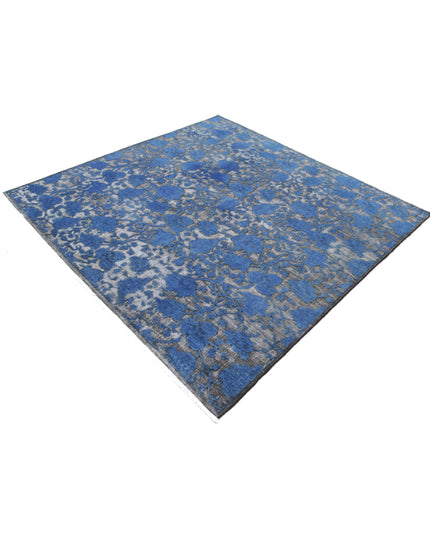 Onyx 6' 5" X 6' 4" Hand Knotted Wool Rug 6' 5" X 6' 4" (196 X 193) / Blue / Wool