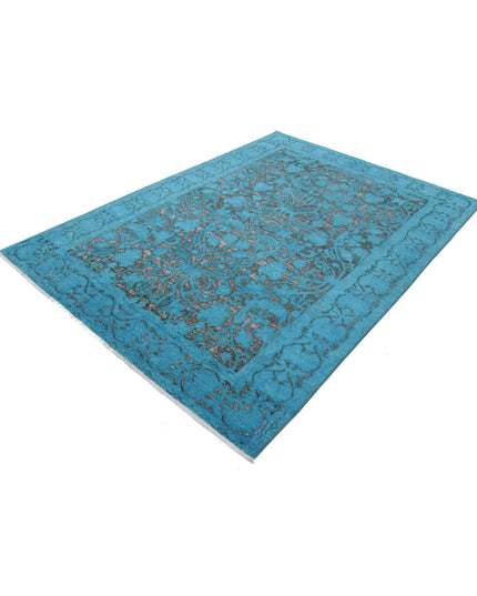 Onyx 5' 10" X 8' 3" Hand Knotted Wool Rug 5' 10" X 8' 3" (178 X 251) / Teal / Wool