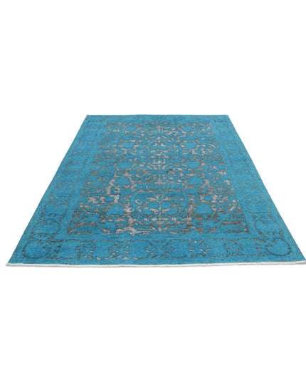 Onyx 5' 10" X 8' 3" Hand Knotted Wool Rug 5' 10" X 8' 3" (178 X 251) / Teal / Wool
