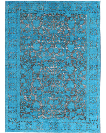 Onyx 5' 10" X 8' 3" Hand Knotted Wool Rug 5' 10" X 8' 3" (178 X 251) / Teal / Wool