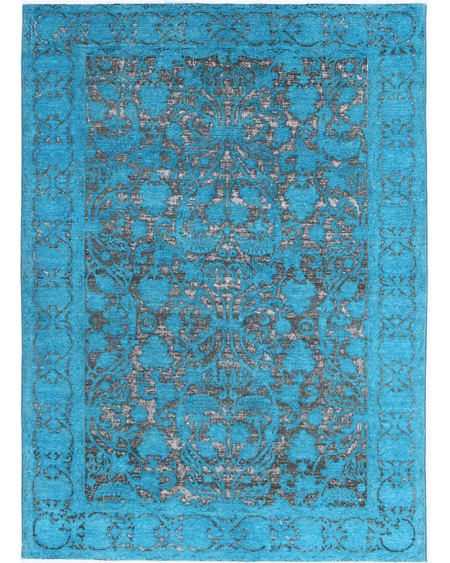 Onyx 5' 10" X 8' 3" Hand Knotted Wool Rug 5' 10" X 8' 3" (178 X 251) / Teal / Wool
