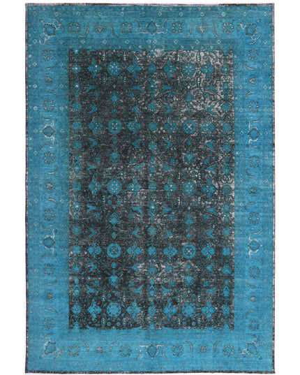 Onyx 9' 11" X 14' 10" Hand Knotted Wool Rug 9' 11" X 14' 10" (302 X 452) / Teal / Wool