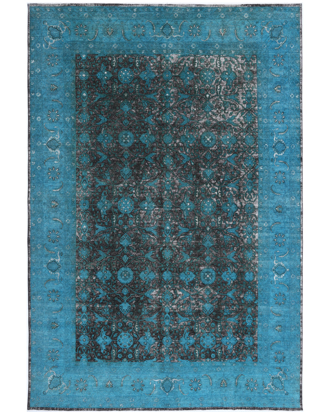 Onyx 9' 11" X 14' 10" Hand Knotted Wool Rug 9' 11" X 14' 10" (302 X 452) / Teal / Wool