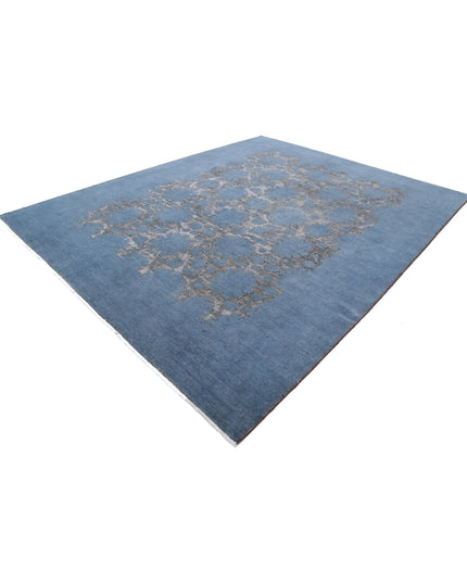 Onyx 9' 2" X 11' 7" Hand Knotted Wool Rug 9' 2" X 11' 7" (280 X 353) / Blue / Wool
