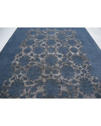 Onyx 9' 2" X 11' 7" Hand Knotted Wool Rug 9' 2" X 11' 7" (280 X 353) / Blue / Wool