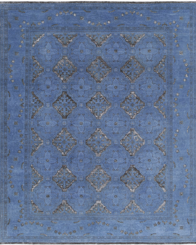 Onyx 8' 1" X 9' 9" Hand Knotted Wool Rug 8' 1" X 9' 9" (246 X 297) / Blue / Wool