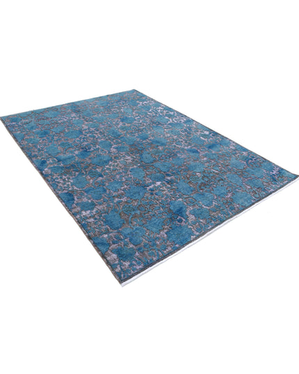 Onyx 6' 0" X 8' 0" Hand Knotted Wool Rug 6' 0" X 8' 0" (183 X 244) / Blue / Wool