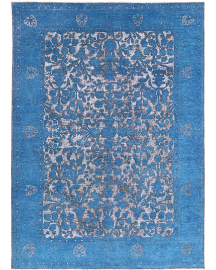 Onyx 6' 10" X 9' 6" Hand Knotted Wool Rug 6' 10" X 9' 6" (208 X 290) / Teal / Wool