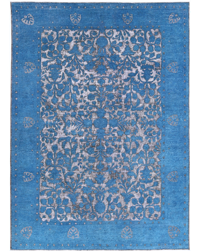 Onyx 6' 10" X 9' 6" Hand Knotted Wool Rug 6' 10" X 9' 6" (208 X 290) / Teal / Wool