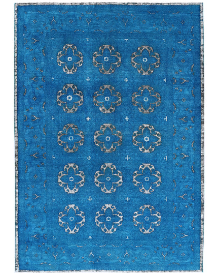 Onyx 6' 2" X 8' 8" Hand Knotted Wool Rug 6' 2" X 8' 8" (188 X 264) / Teal / Wool