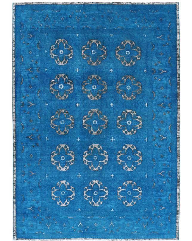 Onyx 6' 2" X 8' 8" Hand Knotted Wool Rug 6' 2" X 8' 8" (188 X 264) / Teal / Wool