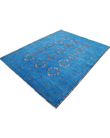 Onyx 6' 5" X 8' 1" Hand Knotted Wool Rug 6' 5" X 8' 1" (196 X 246) / Blue / Wool