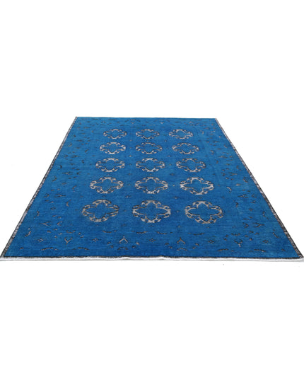 Onyx 6' 5" X 8' 1" Hand Knotted Wool Rug 6' 5" X 8' 1" (196 X 246) / Blue / Wool