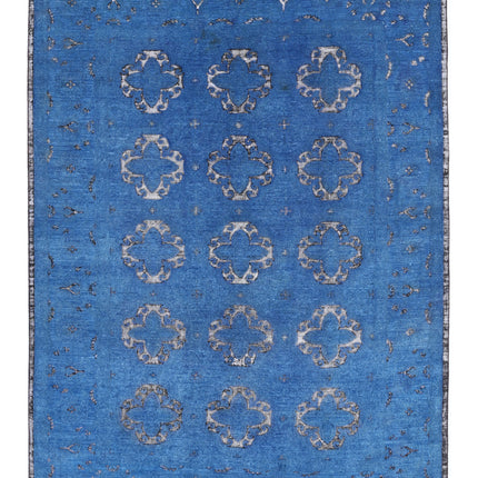 Onyx 6' 5" X 8' 1" Hand Knotted Wool Rug 6' 5" X 8' 1" (196 X 246) / Blue / Wool