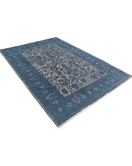 Onyx 6' 1" X 8' 9" Hand Knotted Wool Rug 6' 1" X 8' 9" (185 X 267) / Grey / Wool