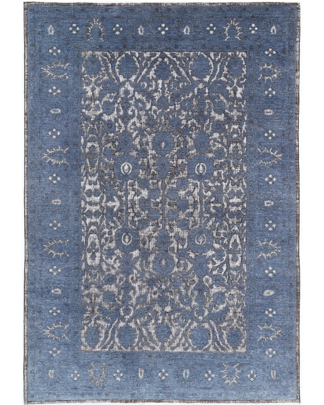 Onyx 6' 1" X 8' 9" Hand Knotted Wool Rug 6' 1" X 8' 9" (185 X 267) / Grey / Wool