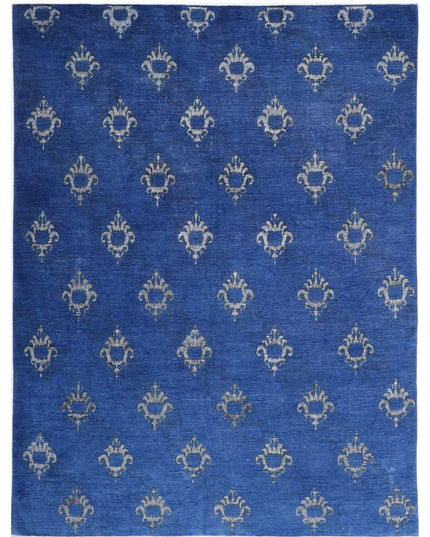 Onyx 8' 9" X 11' 5" Hand Knotted Wool Rug 8' 9" X 11' 5" (267 X 348) / Blue / Wool