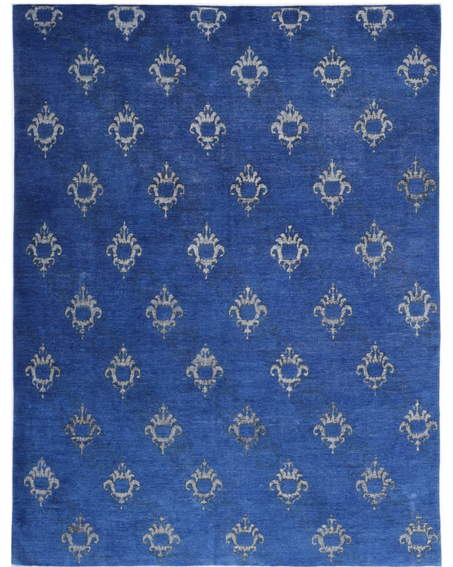 Onyx 8' 9" X 11' 5" Hand Knotted Wool Rug 8' 9" X 11' 5" (267 X 348) / Blue / Wool