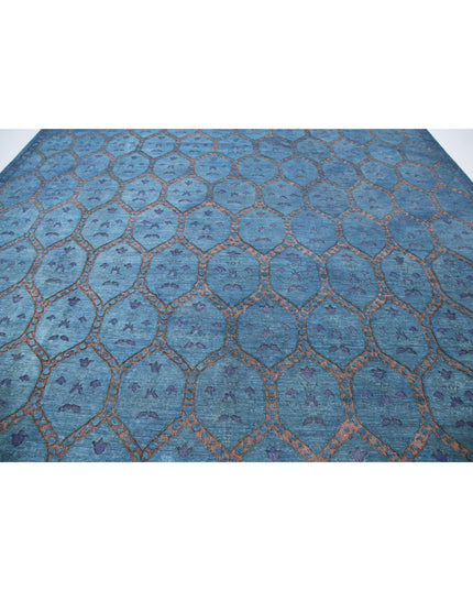 Onyx 10' 2" X 13' 0" Hand Knotted Wool Rug 10' 2" X 13' 0" (310 X 396) / Blue / Wool