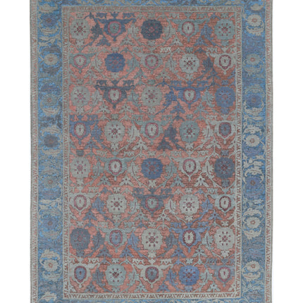 Onyx 7' 10" X 11' 8" Hand Knotted Wool Rug 7' 10" X 11' 8" (239 X 356) / Peach / Wool