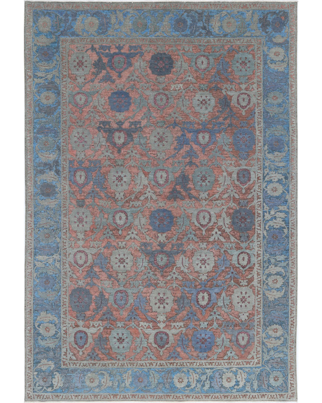 Onyx 7' 10" X 11' 8" Hand Knotted Wool Rug 7' 10" X 11' 8" (239 X 356) / Peach / Wool