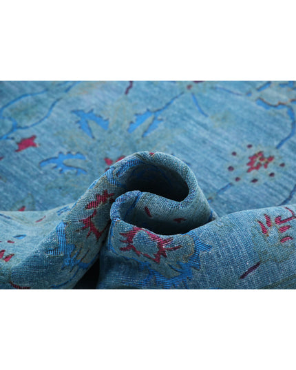 Onyx 9' 0" X 11' 5" Hand Knotted Wool Rug 9' 0" X 11' 5" (274 X 348) / Blue / Wool