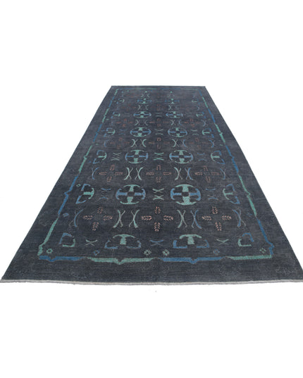 Onyx 6' 3" X 13' 6" Hand Knotted Wool Rug 6' 3" X 13' 6" (191 X 411) / Grey / Wool
