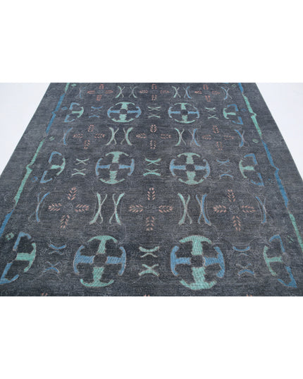 Onyx 6' 3" X 13' 6" Hand Knotted Wool Rug 6' 3" X 13' 6" (191 X 411) / Grey / Wool