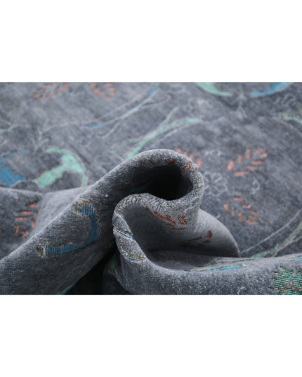 Onyx 6' 3" X 13' 6" Hand Knotted Wool Rug 6' 3" X 13' 6" (191 X 411) / Grey / Wool