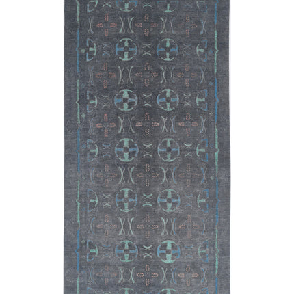 Onyx 6' 3" X 13' 6" Hand Knotted Wool Rug 6' 3" X 13' 6" (191 X 411) / Grey / Wool