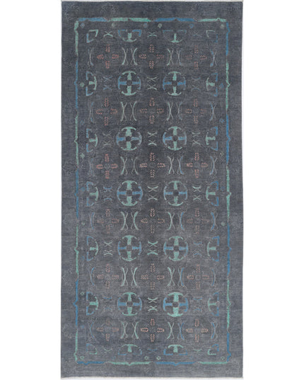 Onyx 6' 3" X 13' 6" Hand Knotted Wool Rug 6' 3" X 13' 6" (191 X 411) / Grey / Wool
