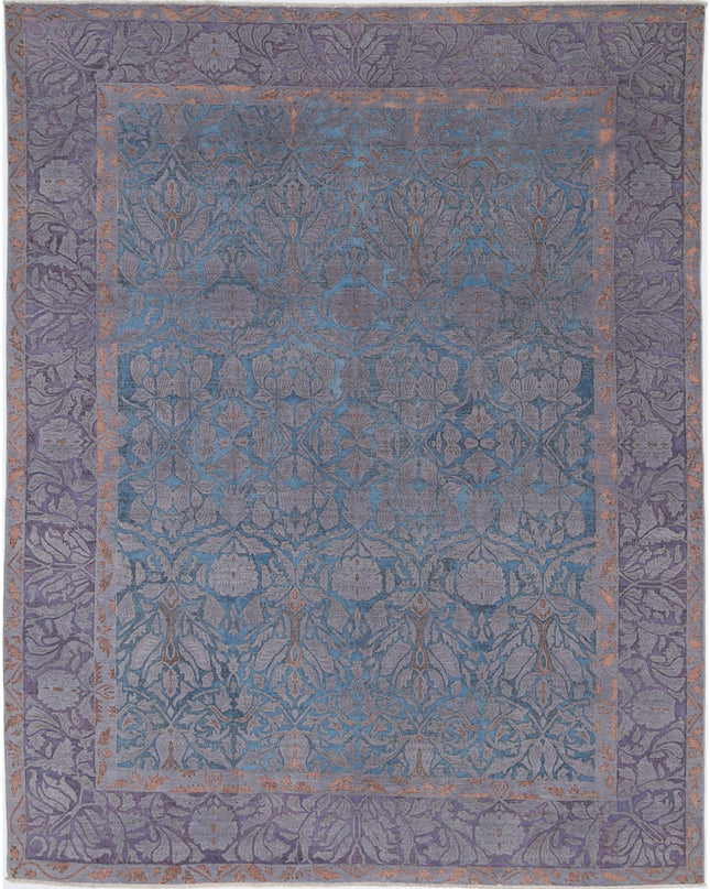 Onyx 8' 0" X 10' 1" Hand Knotted Wool Rug 8' 0" X 10' 1" (244 X 307) / Blue / Wool