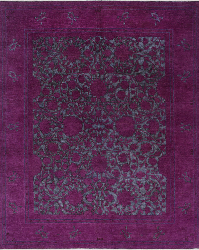 Onyx 7' 10" X 9' 5" Hand Knotted Wool Rug 7' 10" X 9' 5" (239 X 287) / Purple / Wool