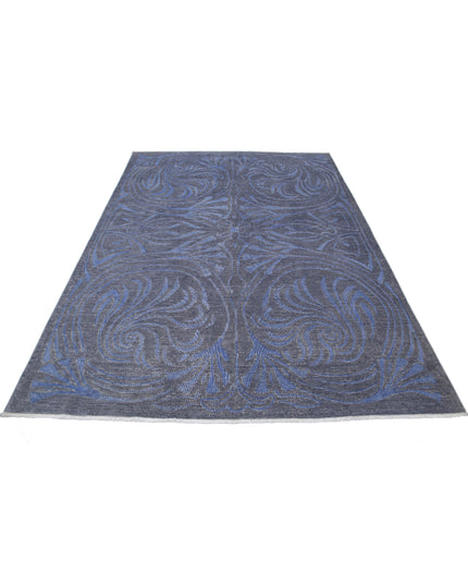 Onyx 6' 1" X 8' 5" Hand Knotted Wool Rug 6' 1" X 8' 5" (185 X 257) / Grey / Wool