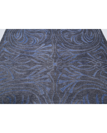 Onyx 6' 1" X 8' 5" Hand Knotted Wool Rug 6' 1" X 8' 5" (185 X 257) / Grey / Wool