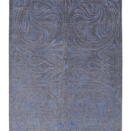 Onyx 6' 1" X 8' 5" Hand Knotted Wool Rug 6' 1" X 8' 5" (185 X 257) / Grey / Wool