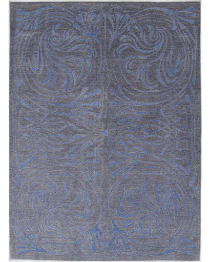 Onyx 6' 1" X 8' 5" Hand Knotted Wool Rug 6' 1" X 8' 5" (185 X 257) / Grey / Wool
