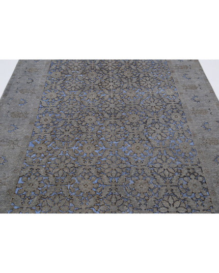 Onyx 5' 9" X 10' 0" Hand Knotted Wool Rug 5' 9" X 10' 0" (175 X 305) / Blue / Wool