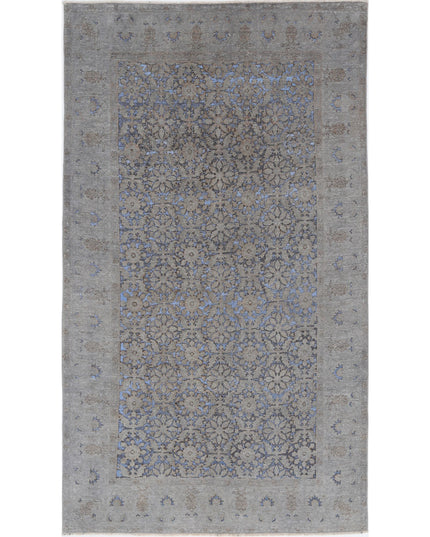 Onyx 5' 9" X 10' 0" Hand Knotted Wool Rug 5' 9" X 10' 0" (175 X 305) / Blue / Wool