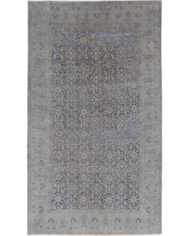 Onyx 5' 9" X 10' 0" Hand Knotted Wool Rug 5' 9" X 10' 0" (175 X 305) / Blue / Wool