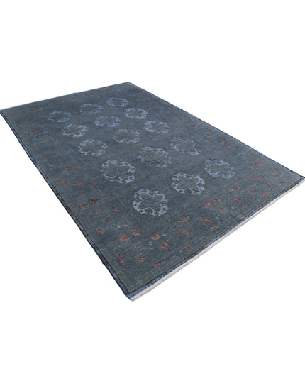 Onyx 6' 1" X 8' 11" Hand Knotted Wool Rug 6' 1" X 8' 11" (185 X 272) / Grey / Wool