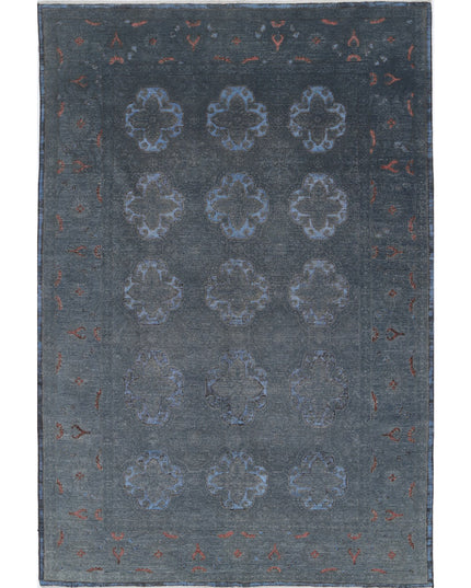 Onyx 6' 1" X 8' 11" Hand Knotted Wool Rug 6' 1" X 8' 11" (185 X 272) / Grey / Wool