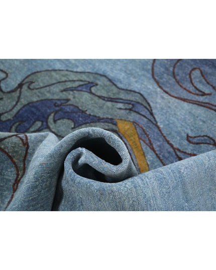 Onyx 6' 0" X 8' 8" Hand Knotted Wool Rug 6' 0" X 8' 8" (183 X 264) / Blue / Wool