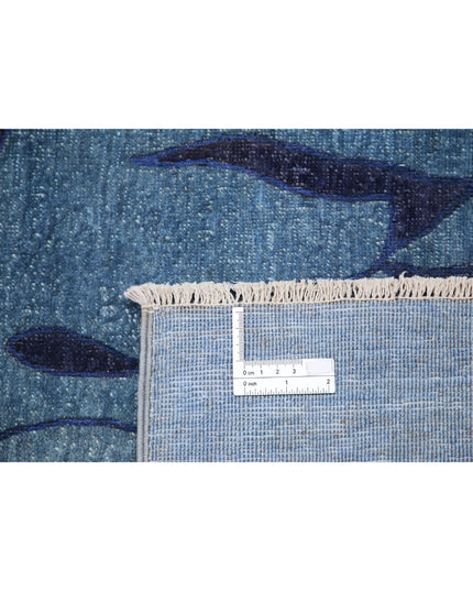 Onyx 6' 0" X 8' 8" Hand Knotted Wool Rug 6' 0" X 8' 8" (183 X 264) / Blue / Wool