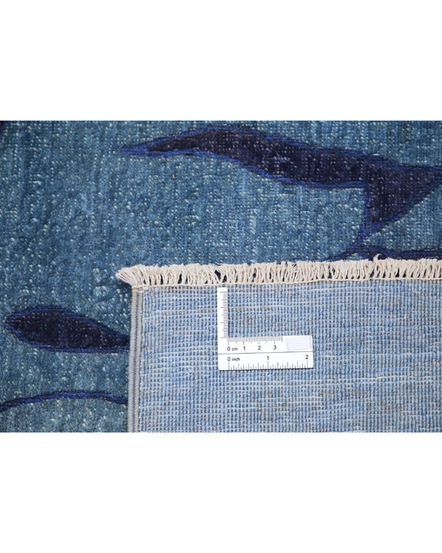 Onyx 6' 0" X 8' 8" Hand Knotted Wool Rug 6' 0" X 8' 8" (183 X 264) / Blue / Wool