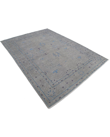Onyx 6' 4" X 8' 9" Hand Knotted Wool Rug 6' 4" X 8' 9" (193 X 267) / Grey / Wool