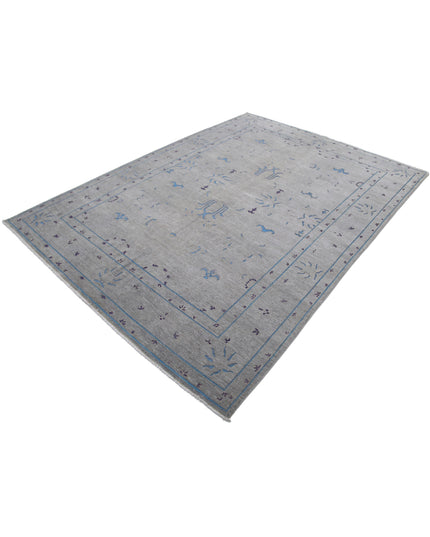 Onyx 6' 4" X 8' 9" Hand Knotted Wool Rug 6' 4" X 8' 9" (193 X 267) / Grey / Wool
