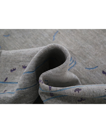 Onyx 6' 4" X 8' 9" Hand Knotted Wool Rug 6' 4" X 8' 9" (193 X 267) / Grey / Wool